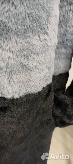 Шуба длинная из экомеха р. 50-52