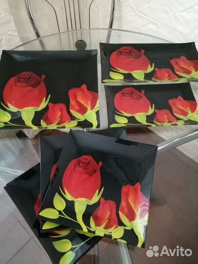 Набор тарелки квадратные