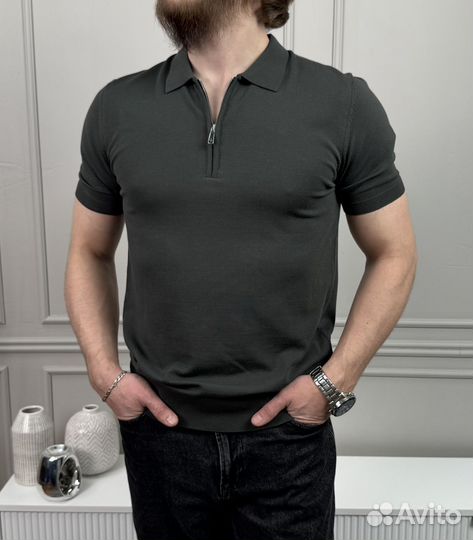 Поло футболка на замке Liwali