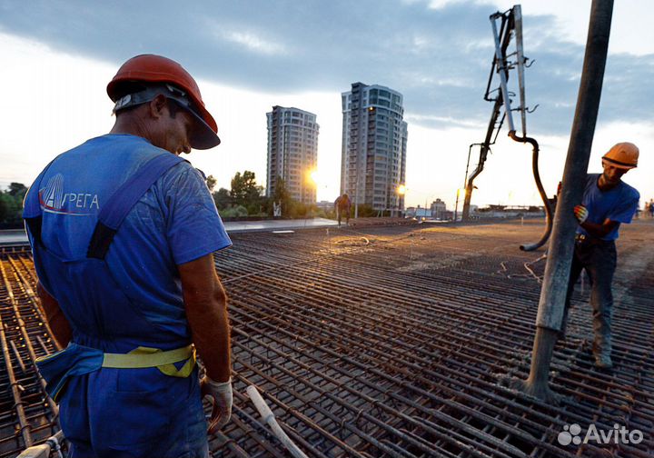 Рабочие на стр-во Жилого компл. Новая Москва вахта