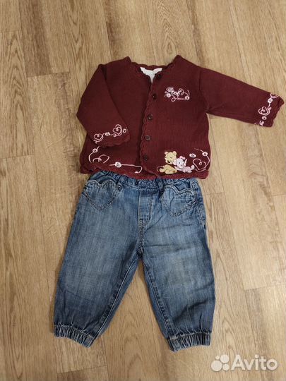 Пакет одежды для девочки 68 74 80