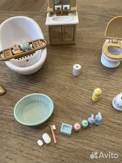 Sylvanian families ванная комната и туалет
