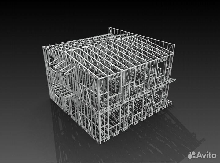 Лстк каркас торгово-офисного здания площадью 242 м