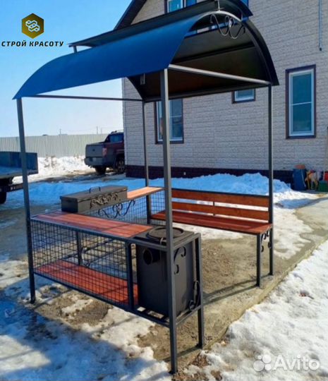 Мангал loft с крышей