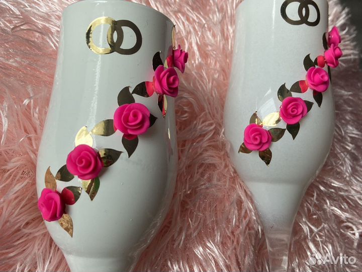 Свадебные бокалы хрусталь