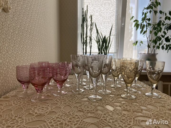 Фужеры рюмки стекло СССР 60-е годы