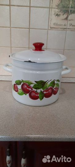 Кастрюля эмалированная, 6 литров