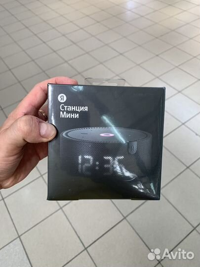 Яндекс станция мини с часами новая
