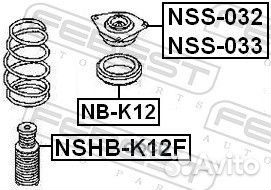 Опора переднего амортизатора правая NSS032 Febest