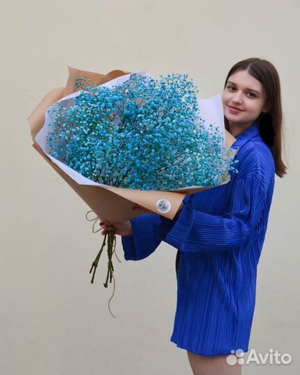 Гипсофила голубая цветы букеты доставка
