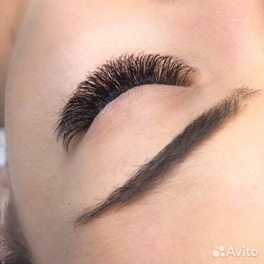 Наращивание ресниц быстро. Брови