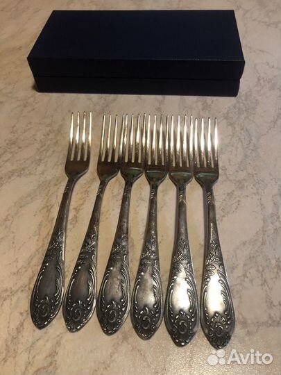 Мельхиоровый набор вилок,ссср