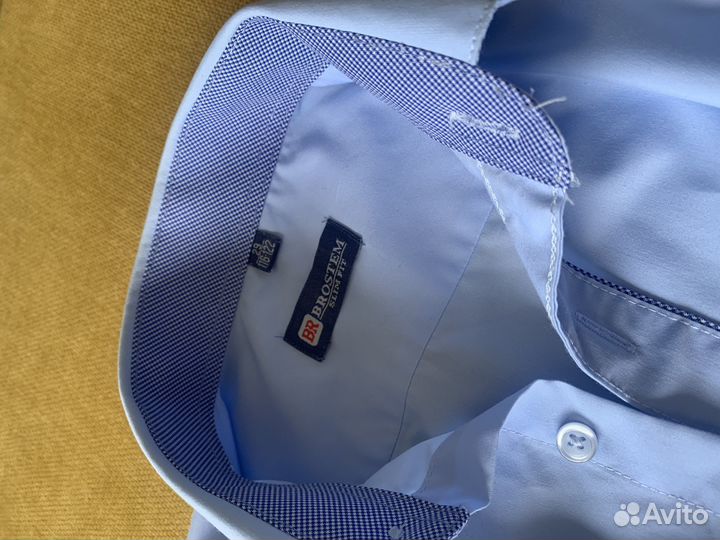 Рубашка голубая для мальчика 122