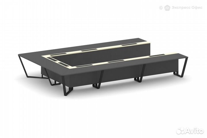 Стол для переговоров П-образный Steel Meet KM-PR.B.SP-15P