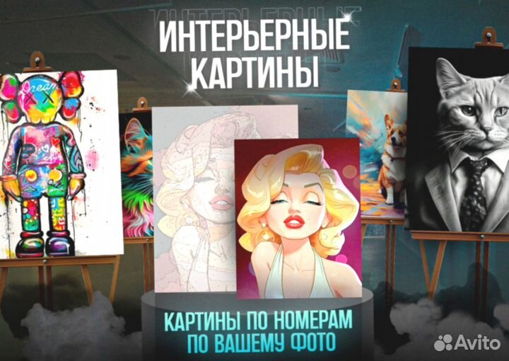 Портрет по фото на холсте/Картины по номерам