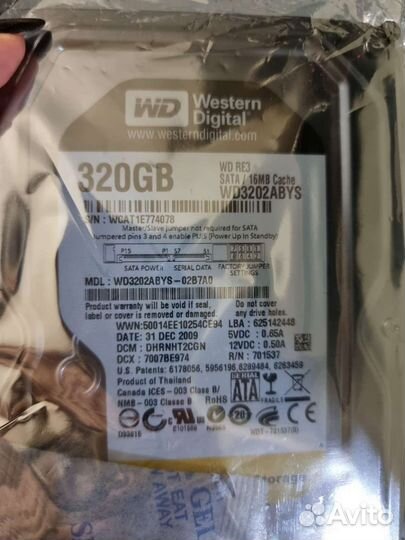 Жесткий диск Western Digital RE3 320 Гб WD3202abys
