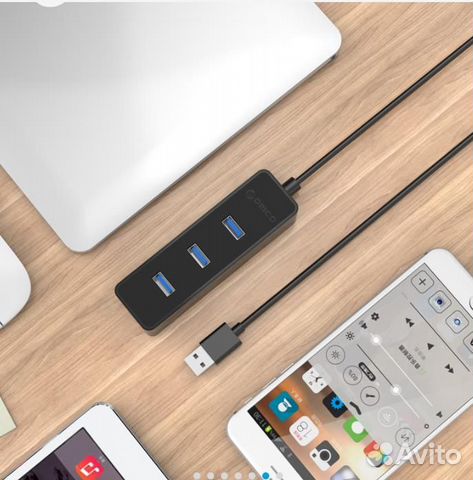 USB - Хаб, Разветвитель orico на 4 порта USB 3.0