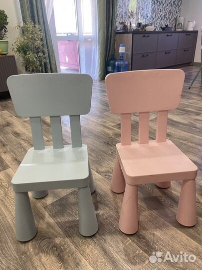 Детский стол и стул IKEA маммут