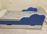 Детская кровать 160 на 80 с матрасом бу