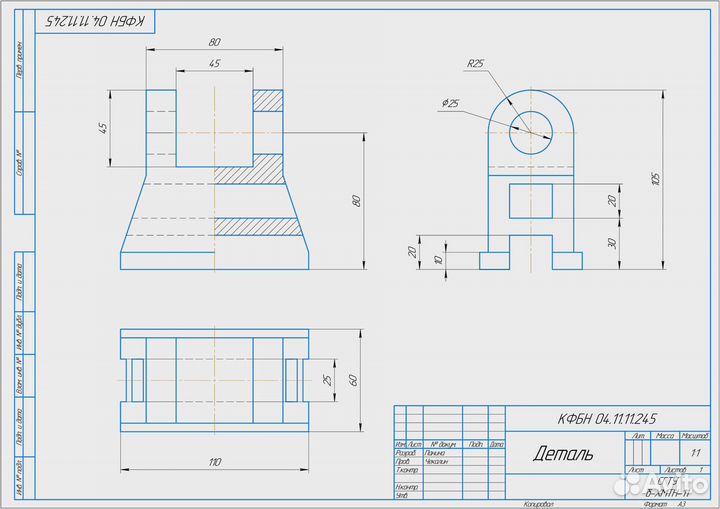 Чертежи от руки и в программе 