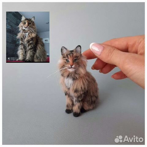 Портретная фигурка вашей кошки собаки по фото