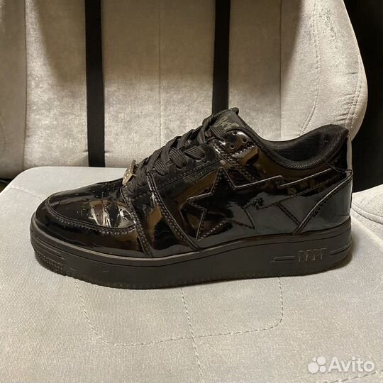 A Bathing Ape Bapesta Patent Black Оригинал