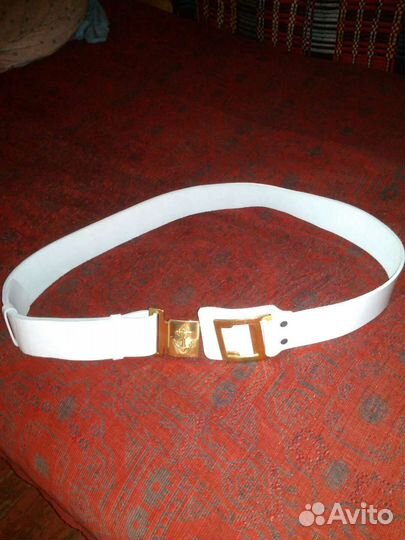 Ремень вмф,белый,парадный,кожаный