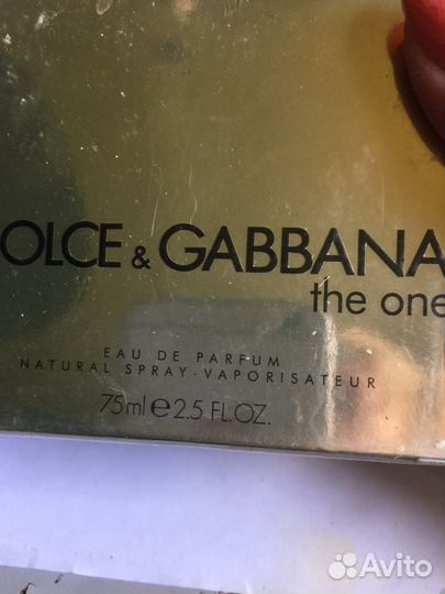 Туалетная вода DG the one новая 75 мл