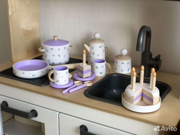 Чайный сервиз детский деревянный