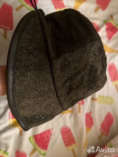 Шляпа женская кожаная