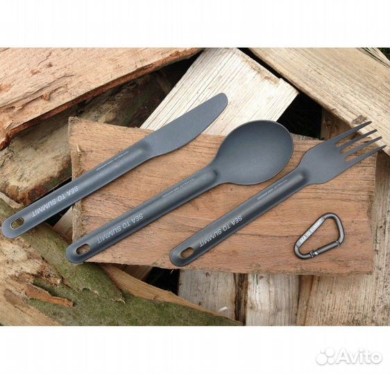 Sea to Summit Alpha Light Spoon, Fork & Knife Set