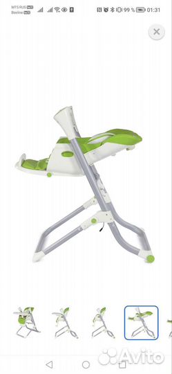 Музыкальный стульчик-качели для кормления