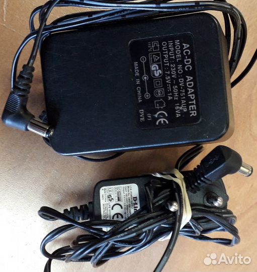 Блоки питания 7,5в/1А, 6v/500mA и др