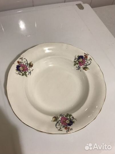 Тарелка суповая СССР, раритет, зик Конаково