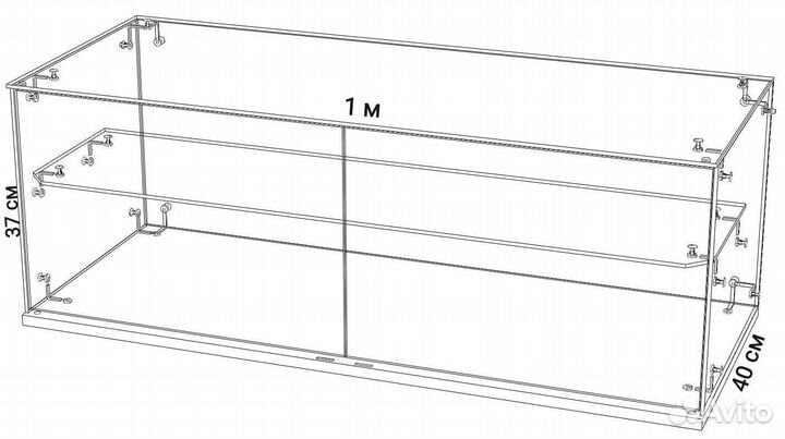Стеллаж витрина стекл-ое
