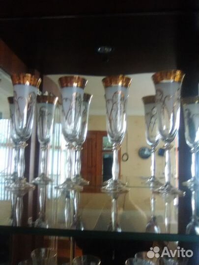 Фужеры чешские оригинал лепка