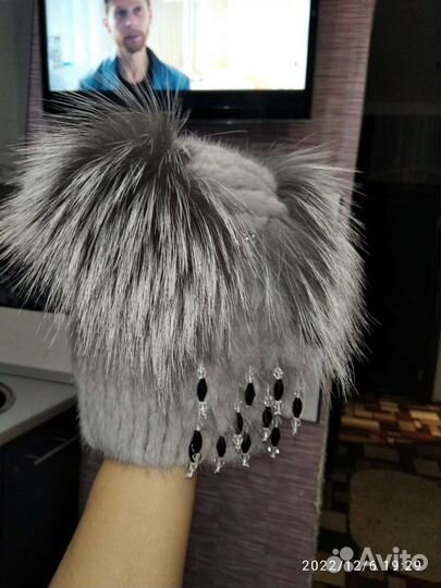 Шапка норковая женская