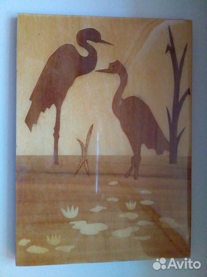 Картина натуральное дерево с инкрустацией СССР