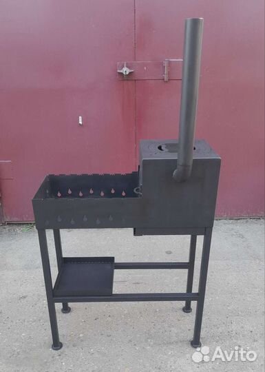 Мангал с печью под казан