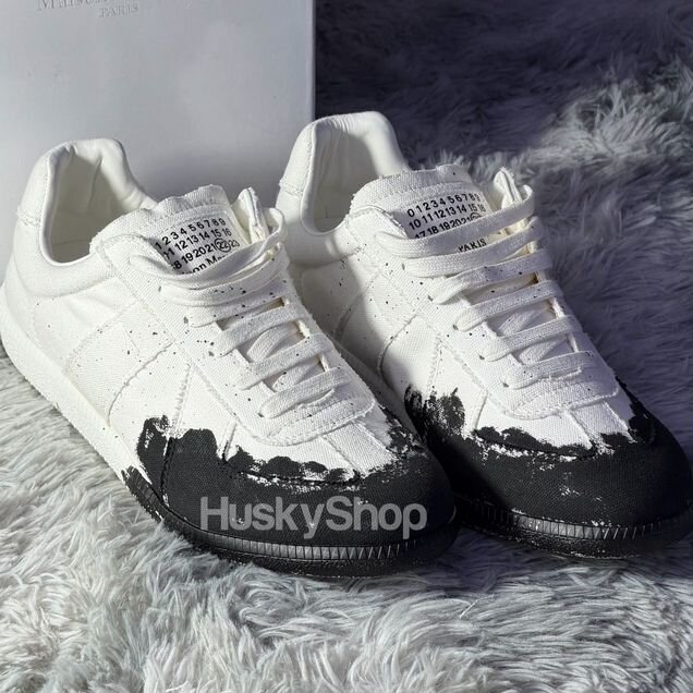 Кеды Maison Margiela Replica Splatter dark black