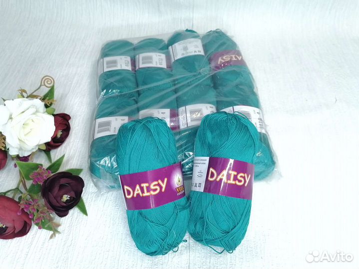 Пряжа для вязания крючком Вита Daisy