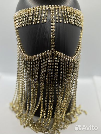 Бурга маска на лицо маска из страз