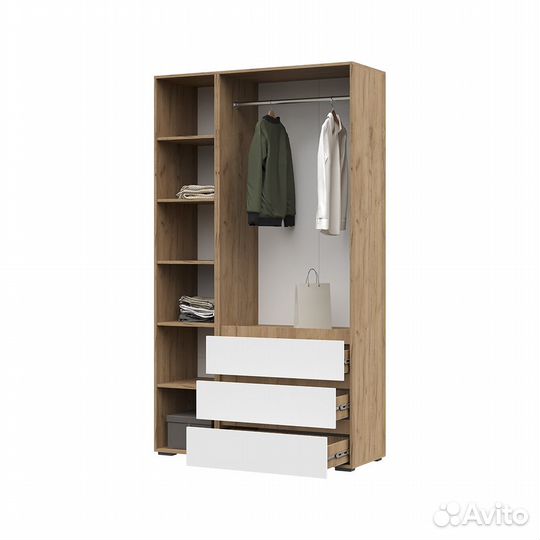 Шкаф Хелен шк 06 крафт/белый