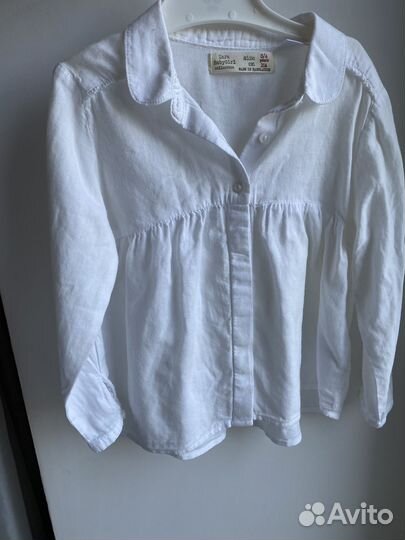 Рубашка zara 2 шт размер 110 и 104
