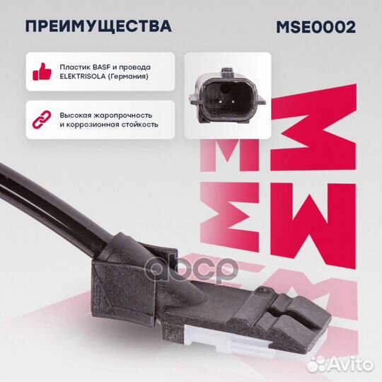 Датчик ABS renault logan 04/sandero пер. MSE0002