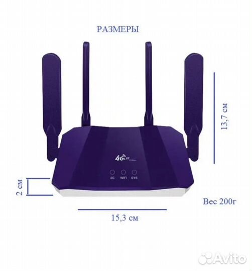4G LTE WI FI роутер с сим картой в подарок