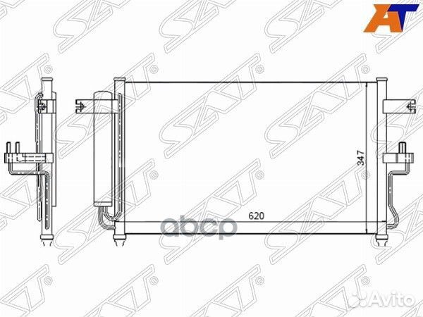 Радиатор кондиционера hyundai accent (tagaz) 1