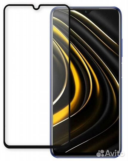 Защитное стекло для Xiaomi Poco M3 SC Full glue SG