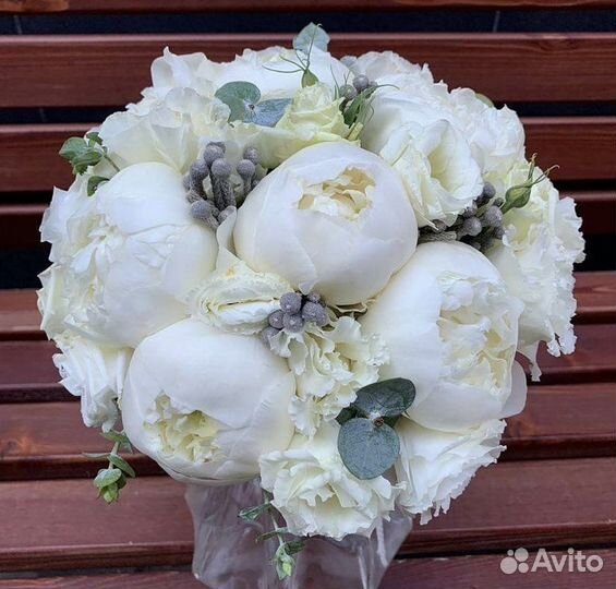 Букет невесты, свадебный, бутоньерка