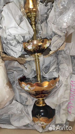 Хрустальная Чешская люстра богемия новые позолота